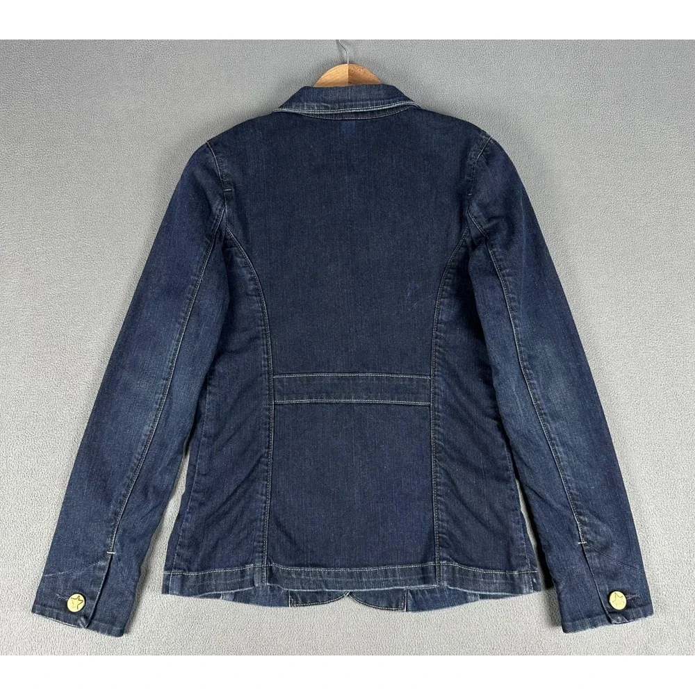 Levis Blazer Jacket Medium Blue Denim Sample Limited Edition Star Button Vintage